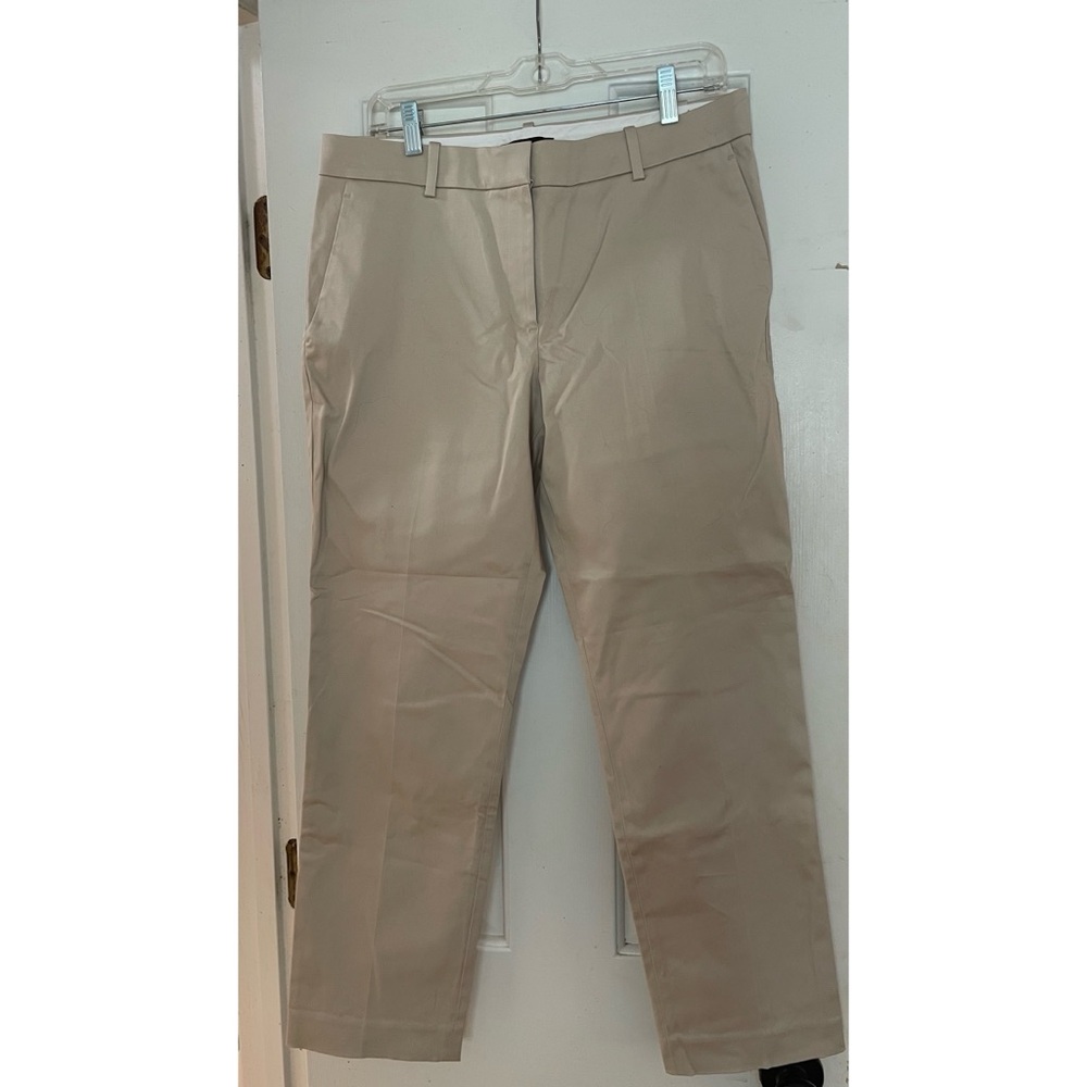 Ann Taylor Tan Chinos Classic Flat-Front Design